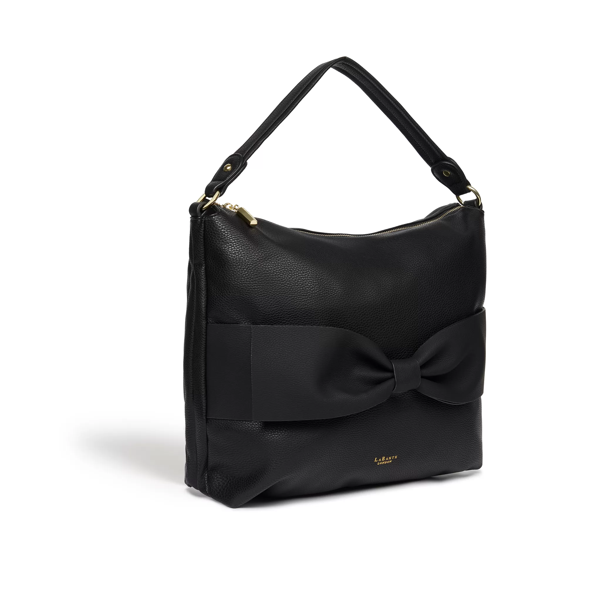 Abelia Black Vegan Hobo Bag