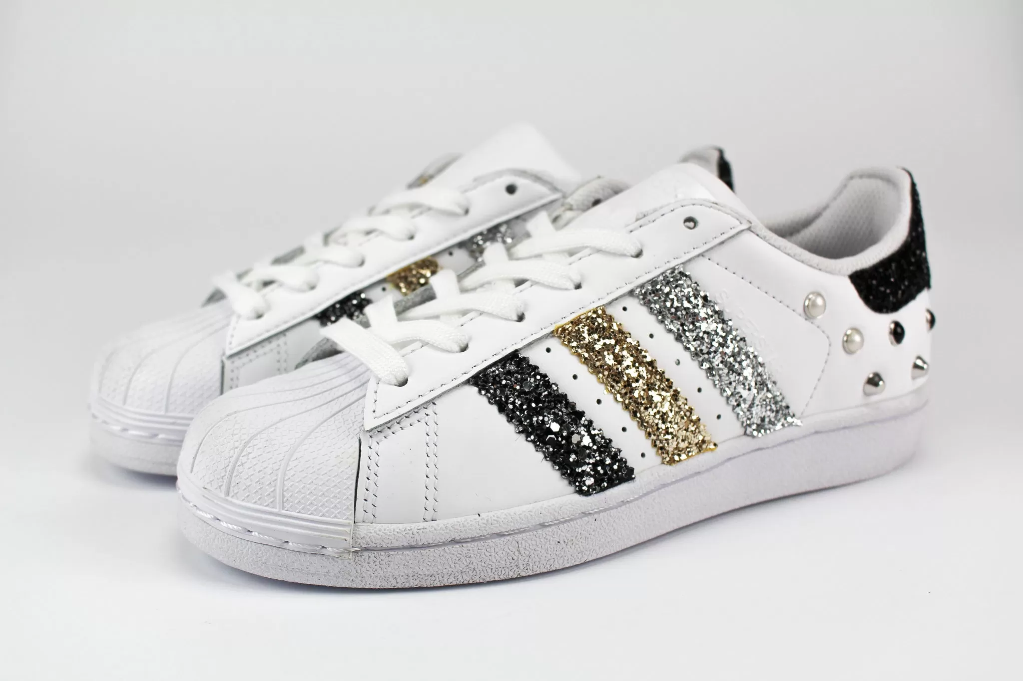 Adidas Superstar J Bande Multiglitter & Borchie