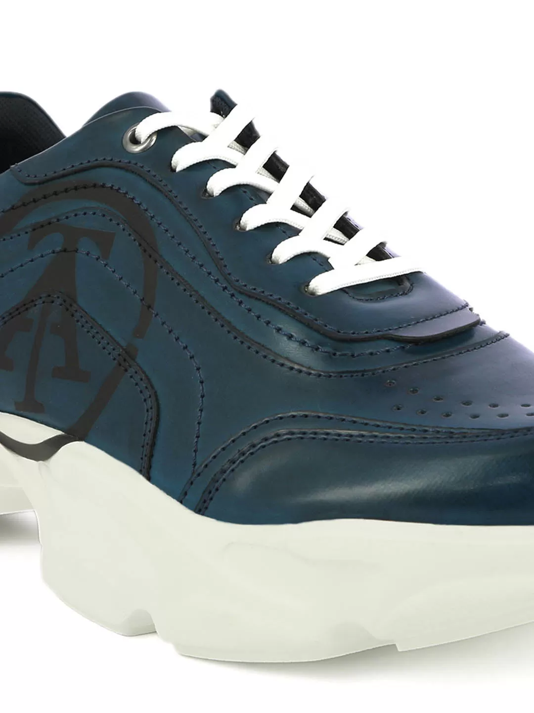 Alberto Torresi Blue Laceup Sports Shoes