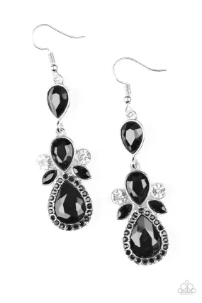 All About Glam Black Earrings - Paparazzi Accessories