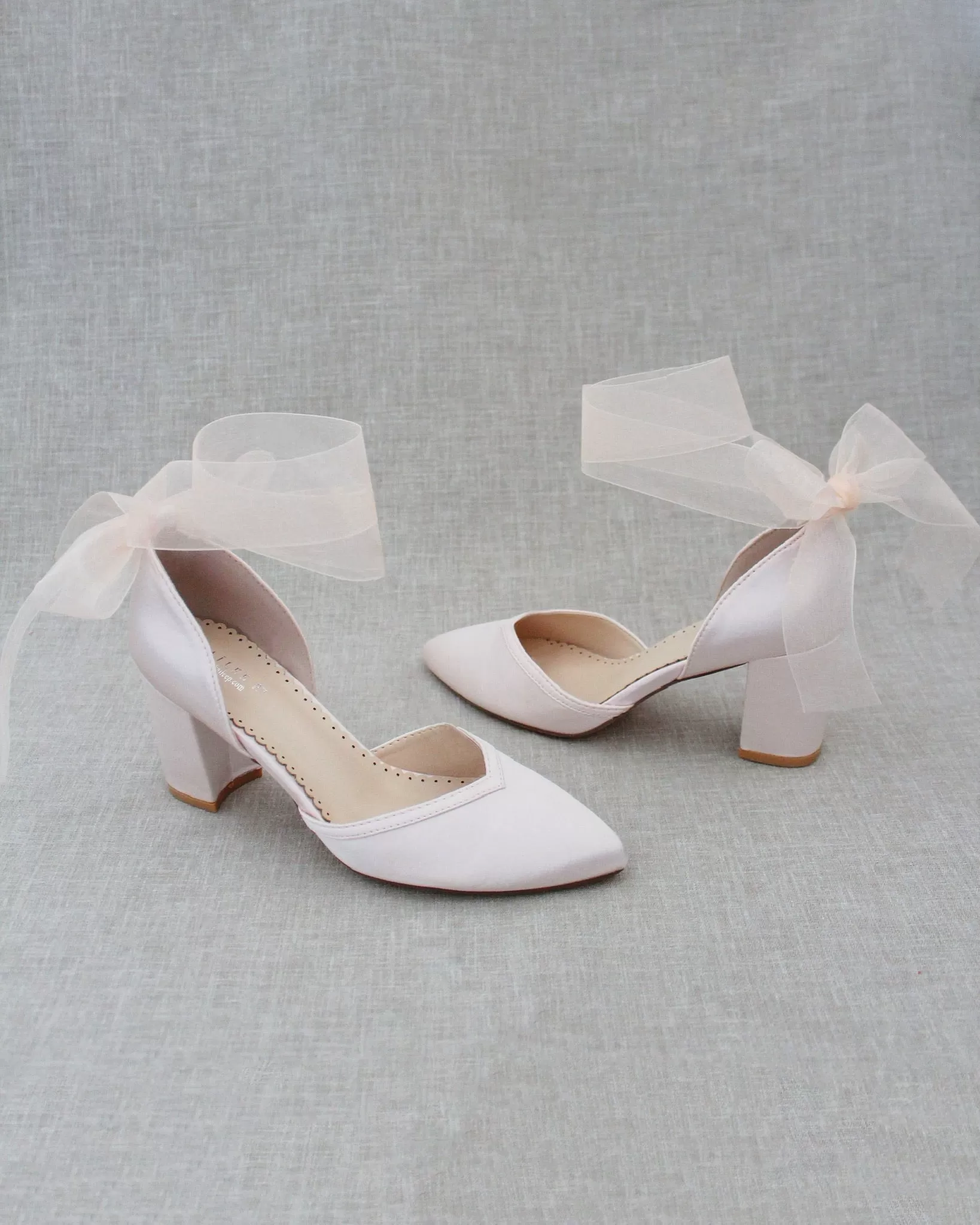 Ankle Wrap Tie Evening Block Heels