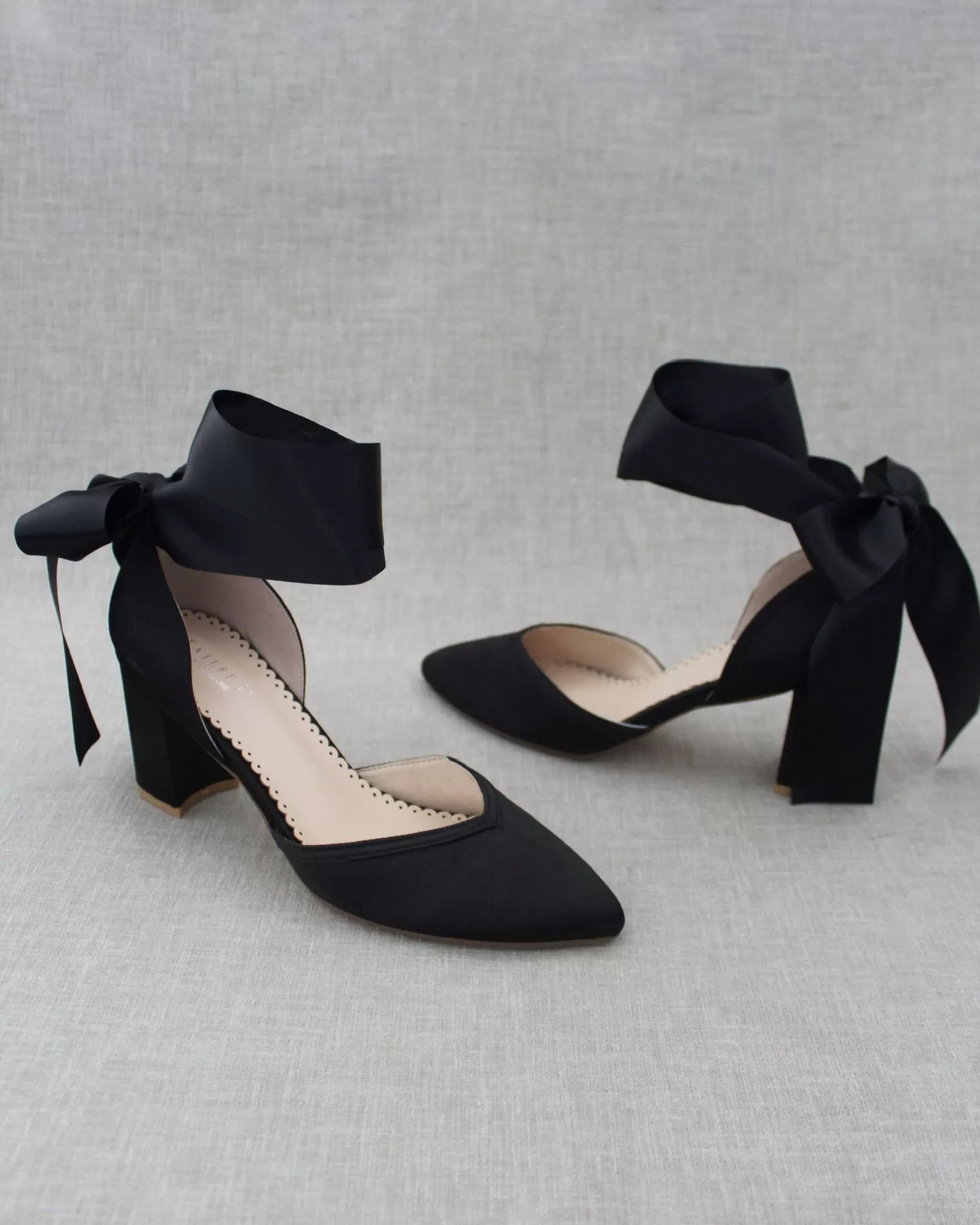 Ankle Wrap Tie Evening Block Heels