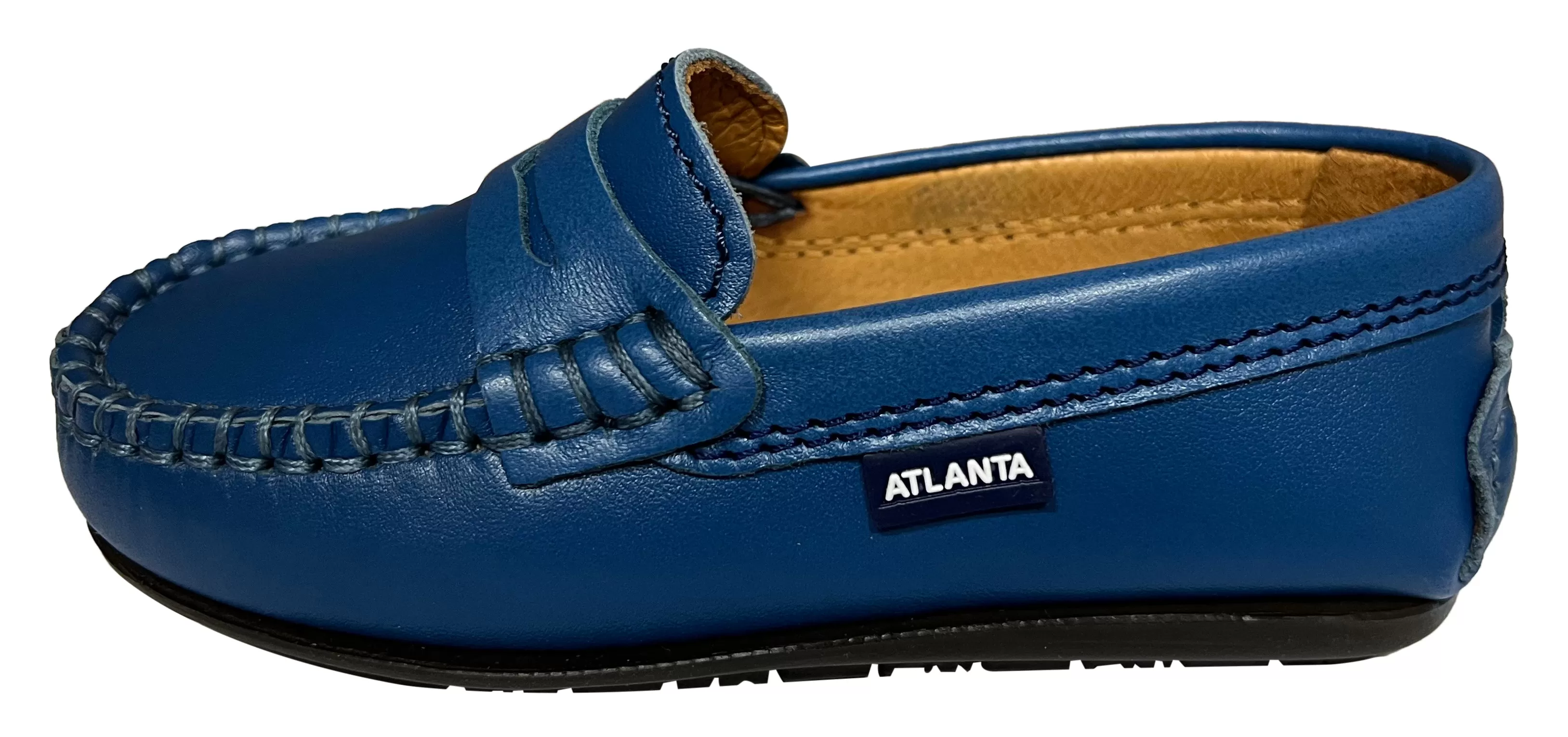 Atlanta Mocassin Boy's & Girl's Originals 032 Penny Loafer - Blue Ocean Smooth