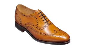 Barker Malton Full Wing Brogue Shoe - Cedar Calf