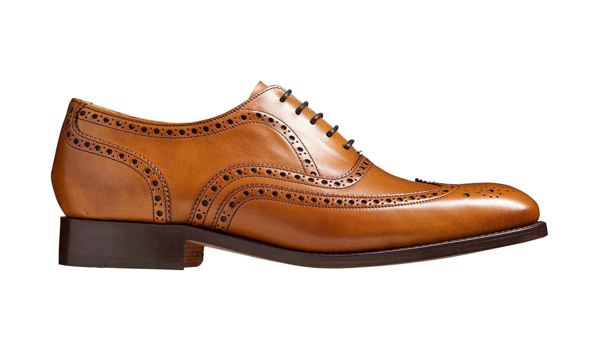 Barker Malton Full Wing Brogue Shoe - Cedar Calf