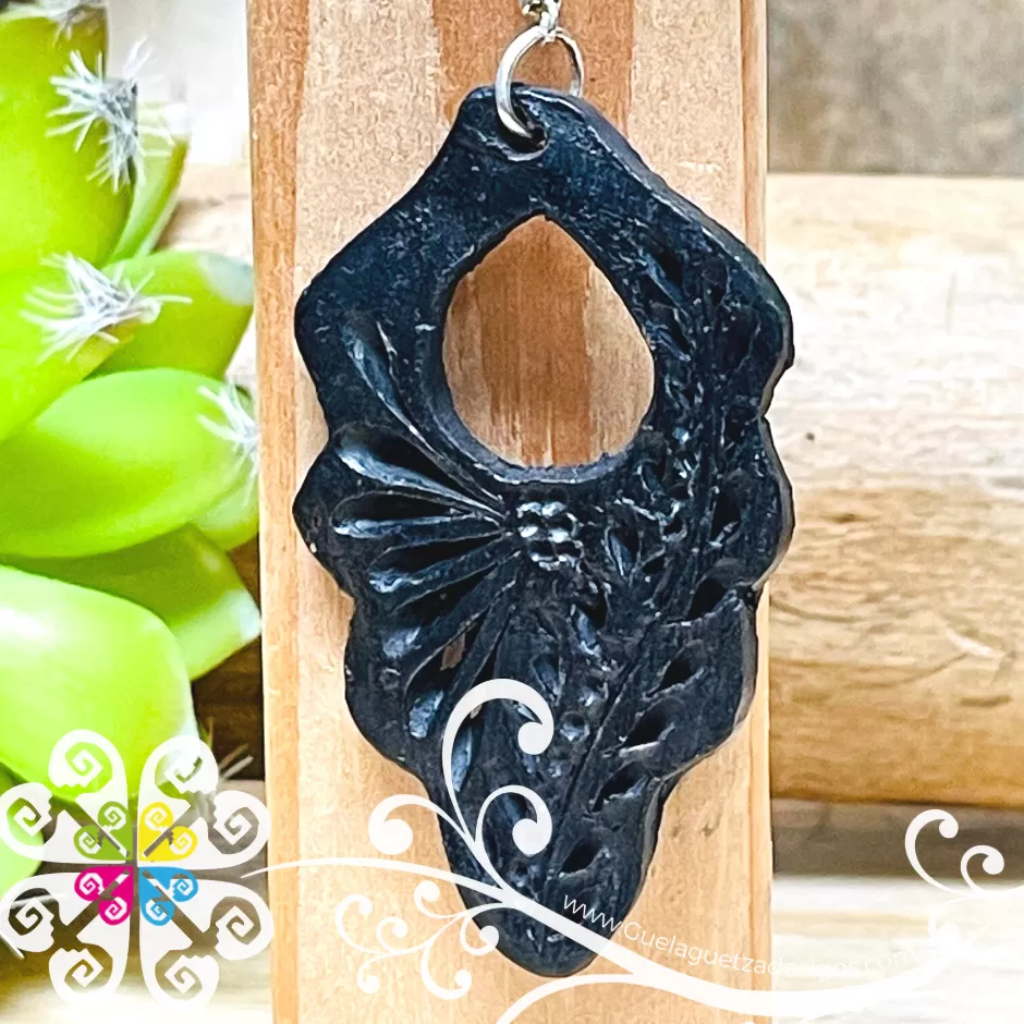 Basket - Black Clay Earrings