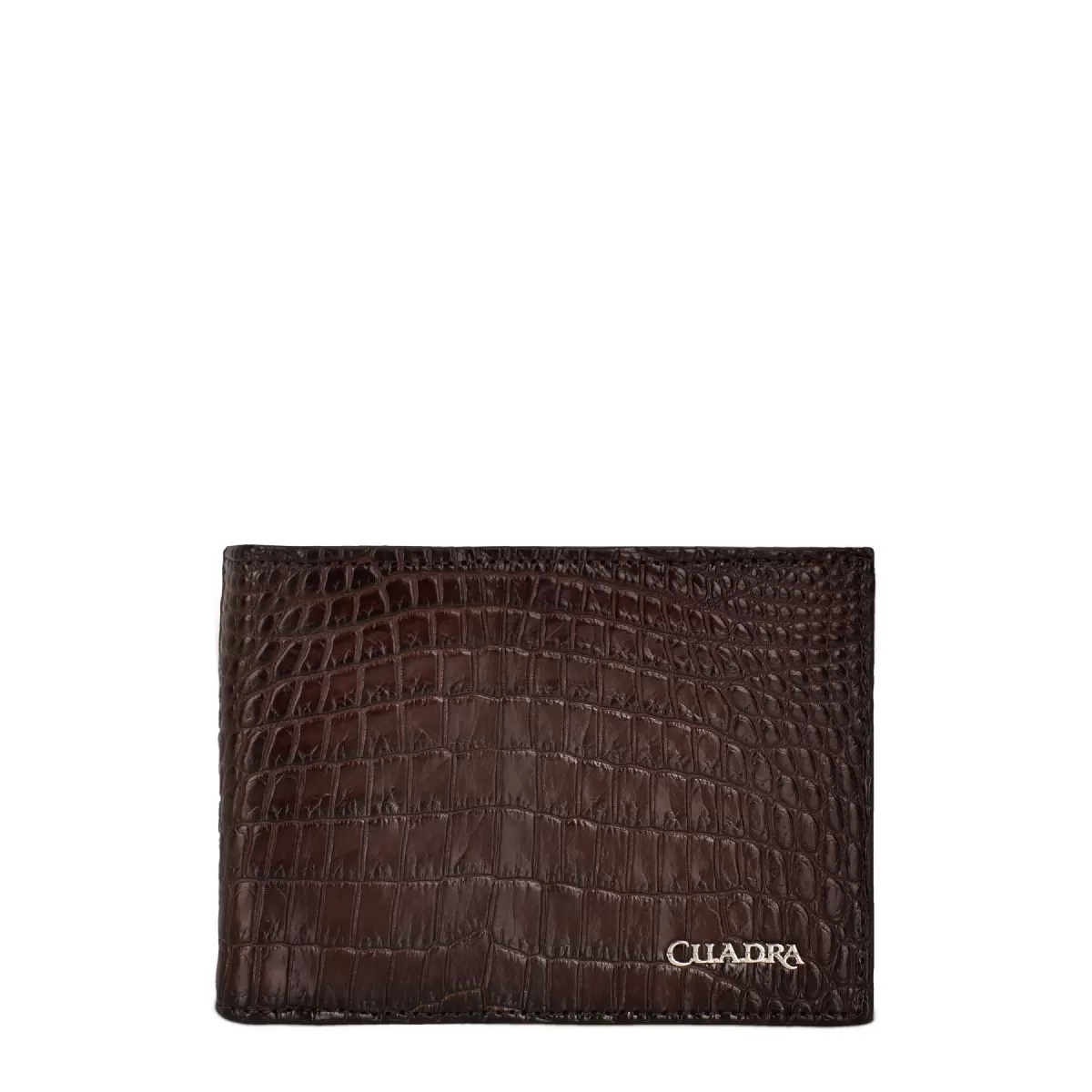 BC003NL - Cuadra brown classic niloticus exotic bifold wallet for men.