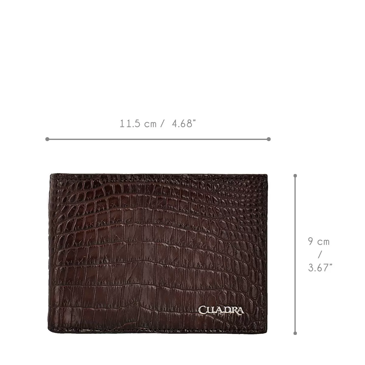 BC003NL - Cuadra brown classic niloticus exotic bifold wallet for men.