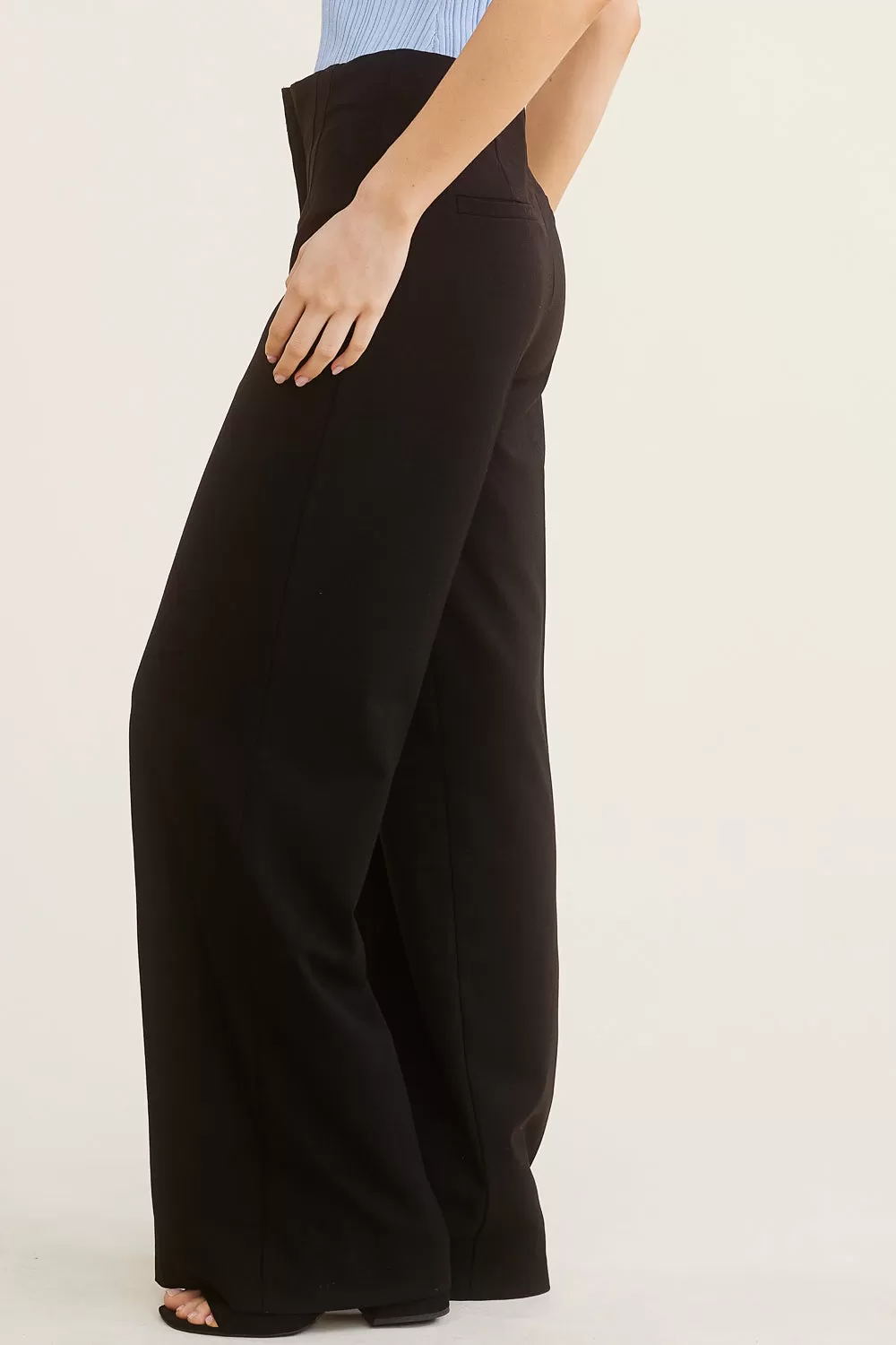 Black Straight Leg Trouser