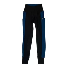 Botori Fleece Lined Riding Tights in Navy/Black - Women's XS