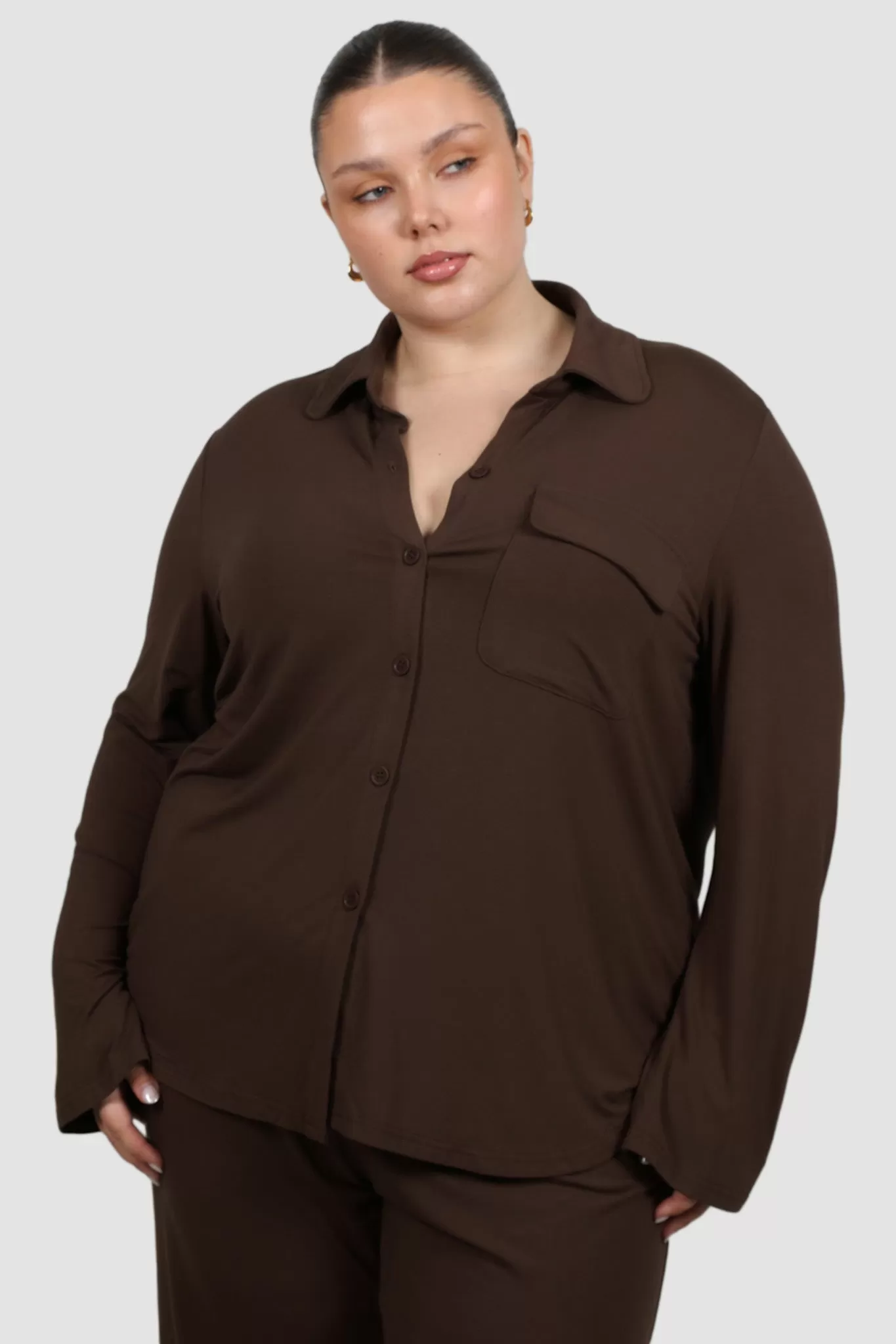 BUTTERY SLEEP TOP L/S ESPRESSO