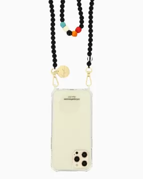 CARLA Phone Chain | Black Chalcedony