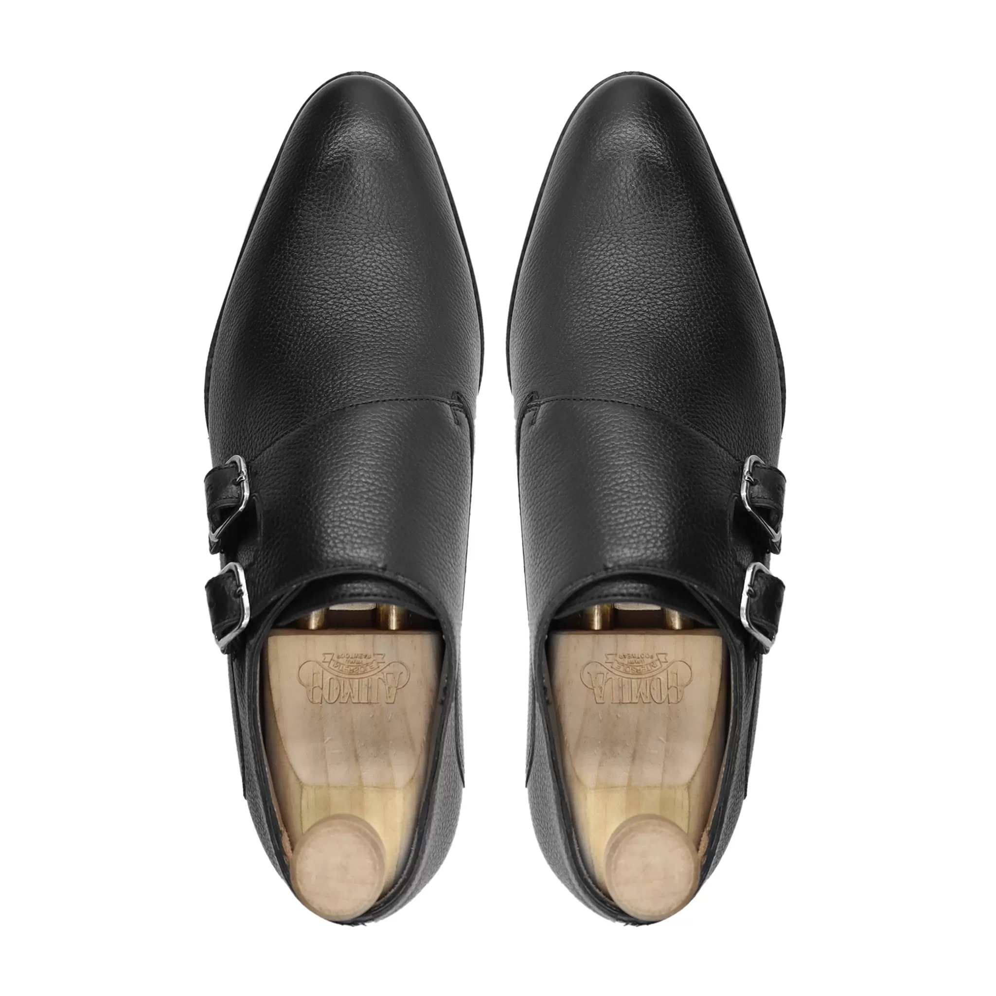 CHERNIHIV - BLACK PEBBLE GRAIN DOUBLE MONKSTRAP