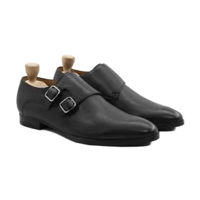 CHERNIHIV - BLACK PEBBLE GRAIN DOUBLE MONKSTRAP