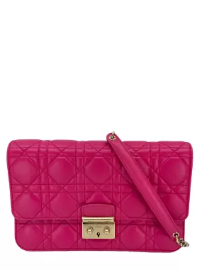 Christian Dior Miss Dior Cannage Quilted Leather Wallet-On-Chain Bag