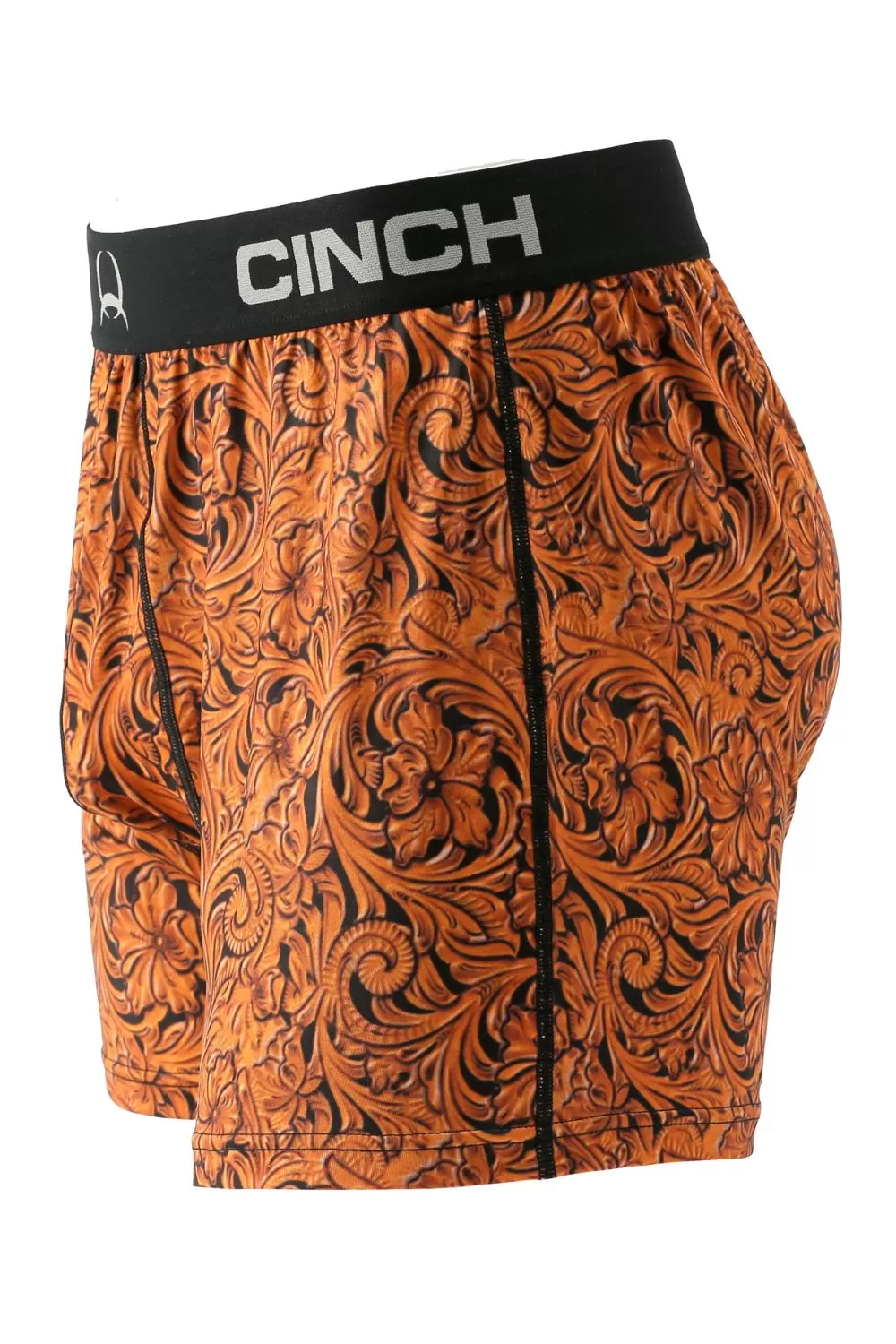 'Cinch' Men's 5 Loose Fit Leather Boxer Briefs - Brown