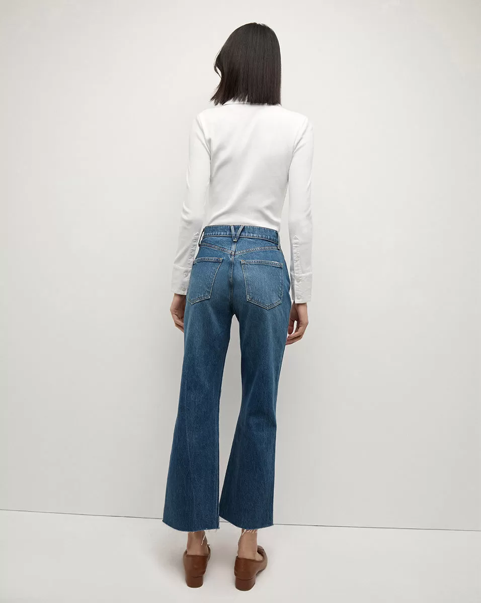 Dylan Straight-Leg Raw Hem Jean