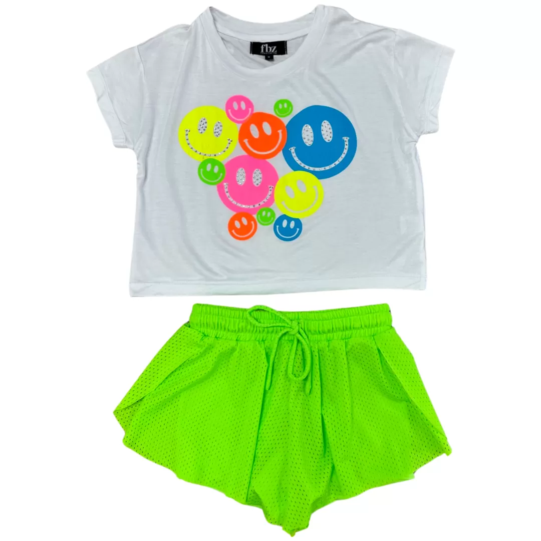 FBZ Neon Green Mesh Shorts