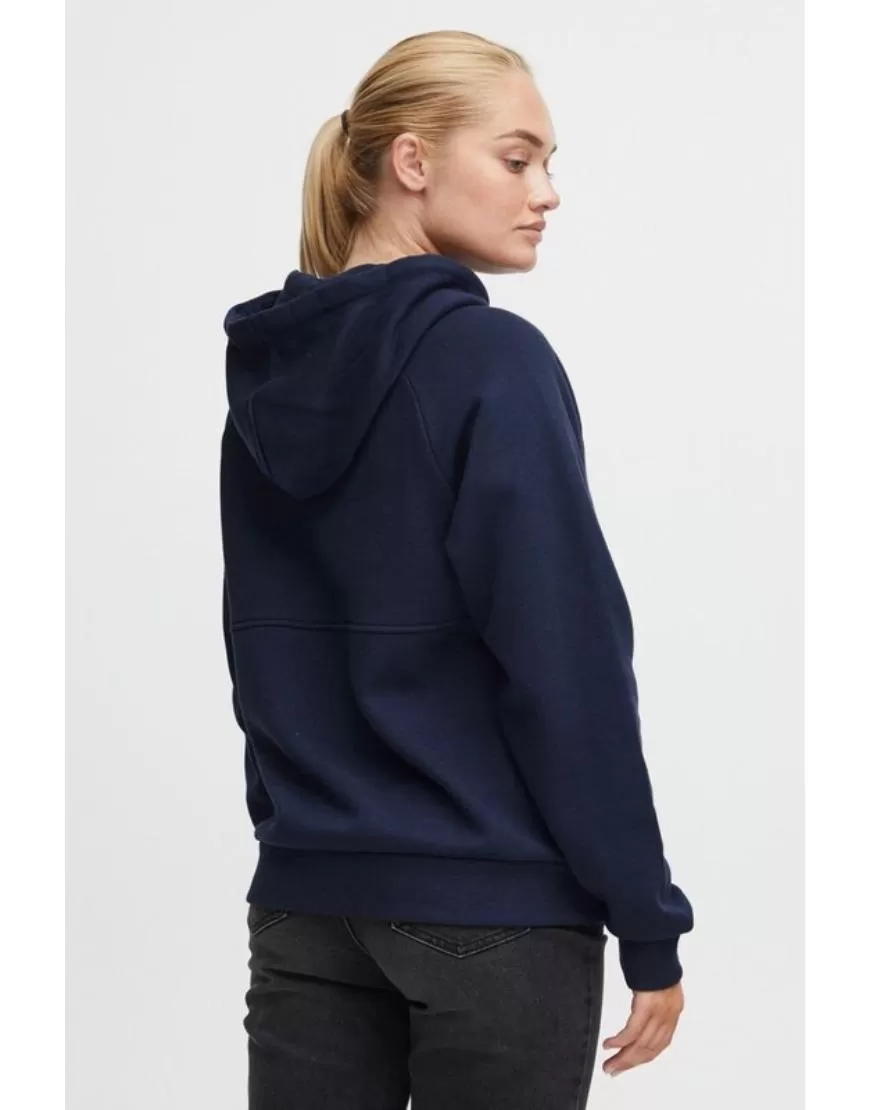 Fleece Zip up Hoodie-Navy Blue