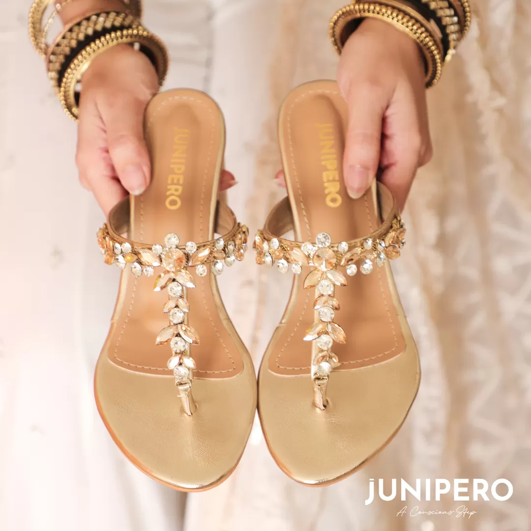 Gold Embellished Heels