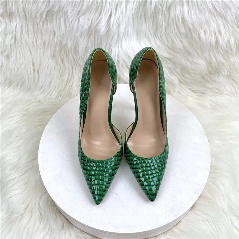 Green D'Orsay High Heels