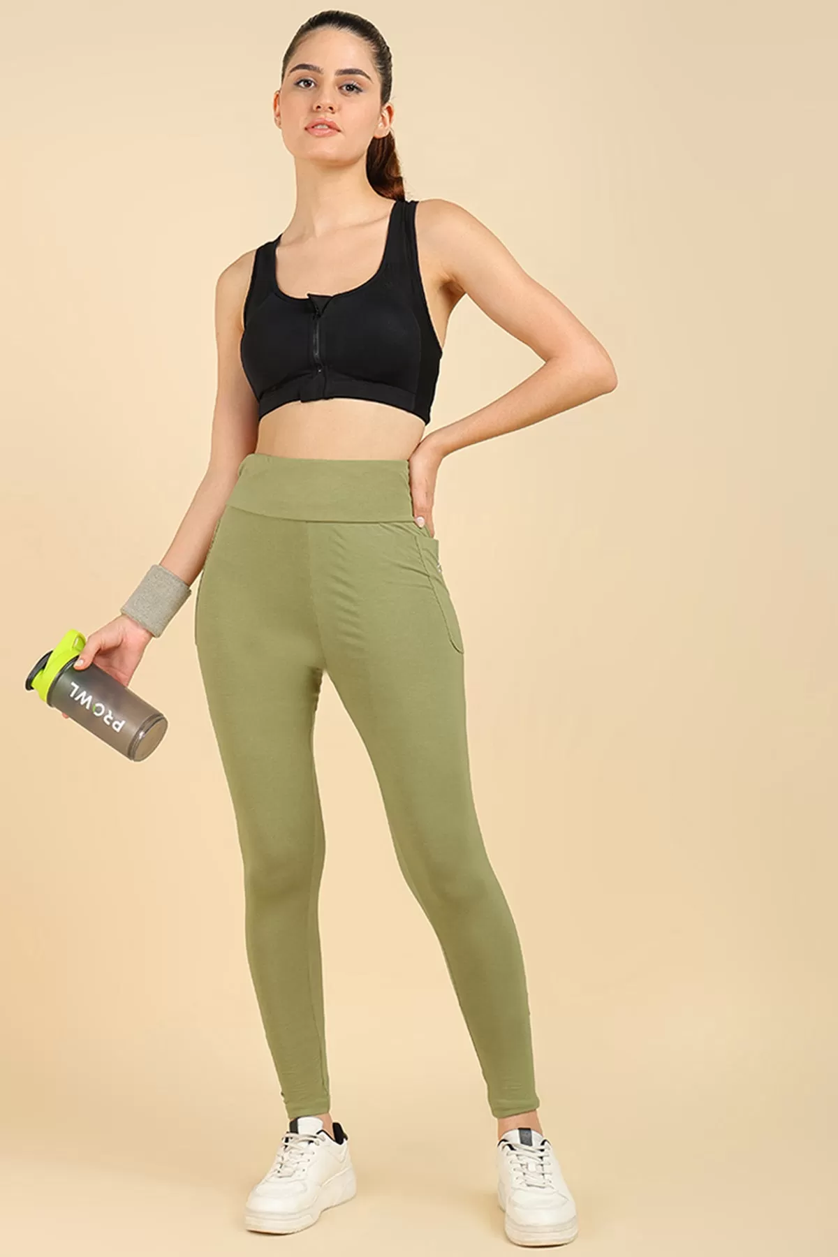 High Waist Green Mom Legging