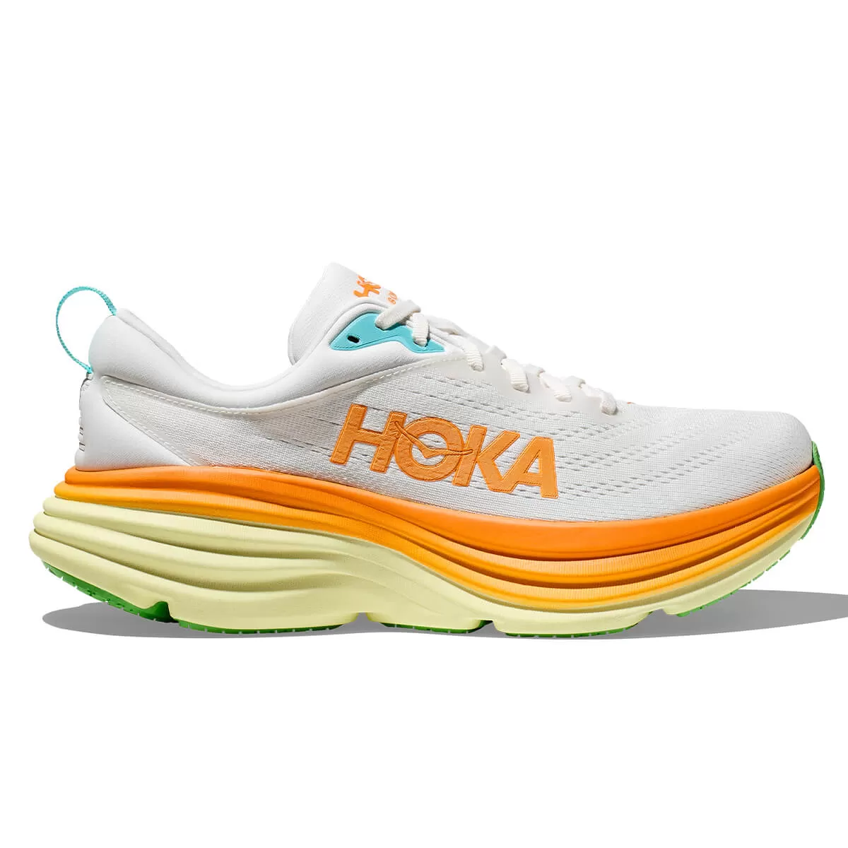 Hoka Bondi 8 Mens | Blanc De Blanc / Solar Flare