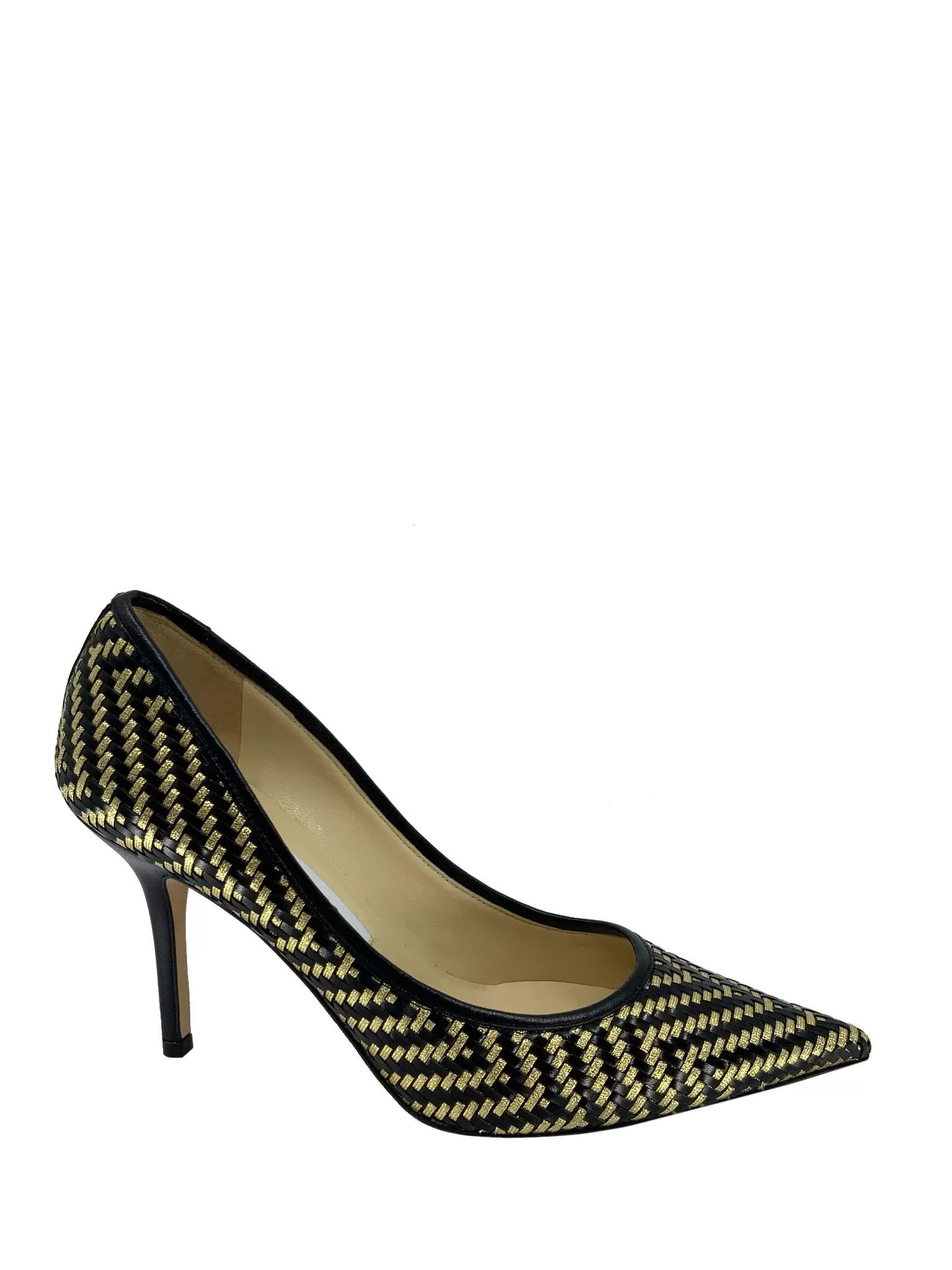 Jimmy Choo Woven leather Abel Pumps Size 7.5