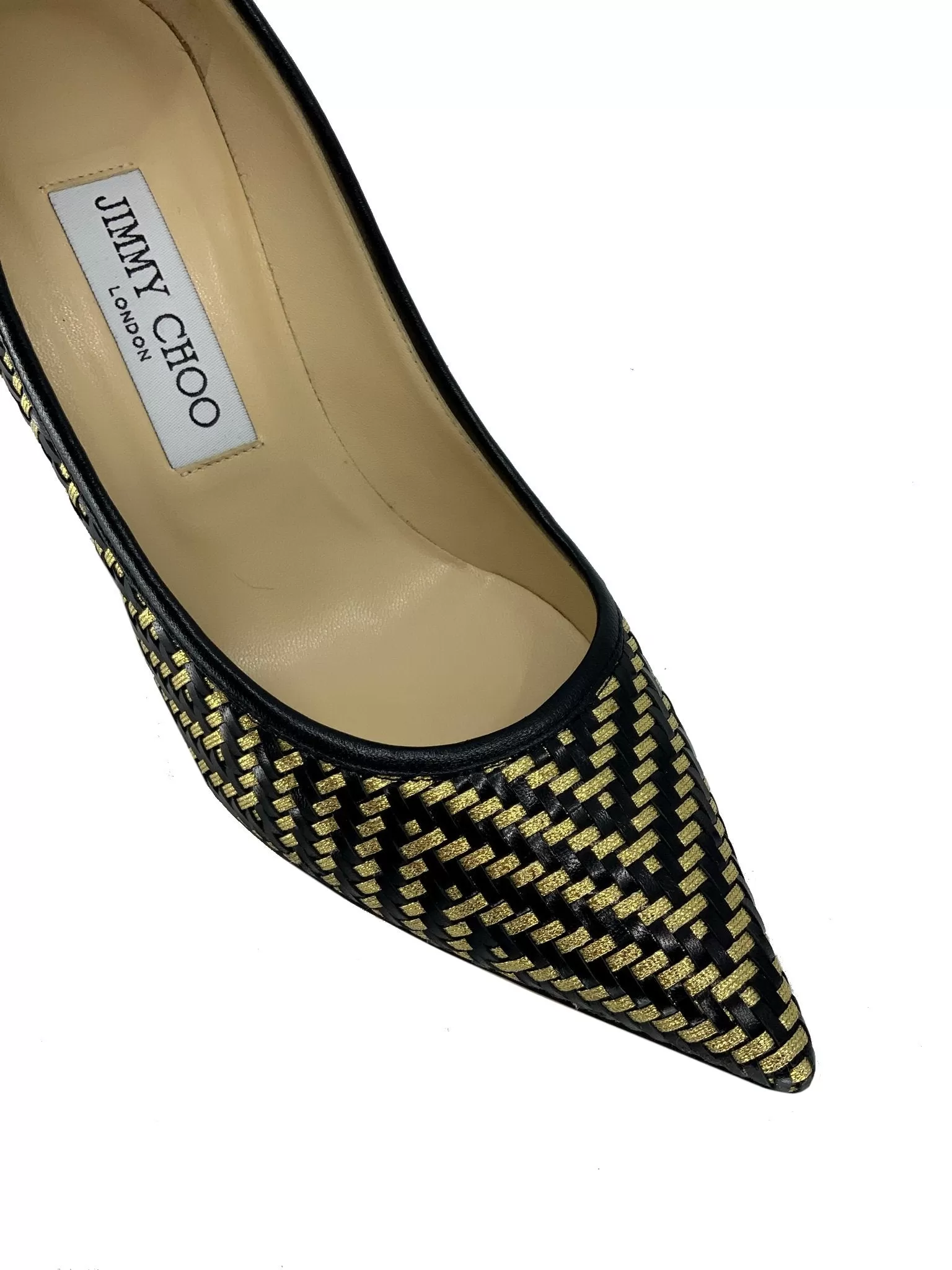 Jimmy Choo Woven leather Abel Pumps Size 7.5