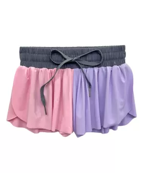 Katie J NYC Girls Pastel Color Block Farrah Shorts