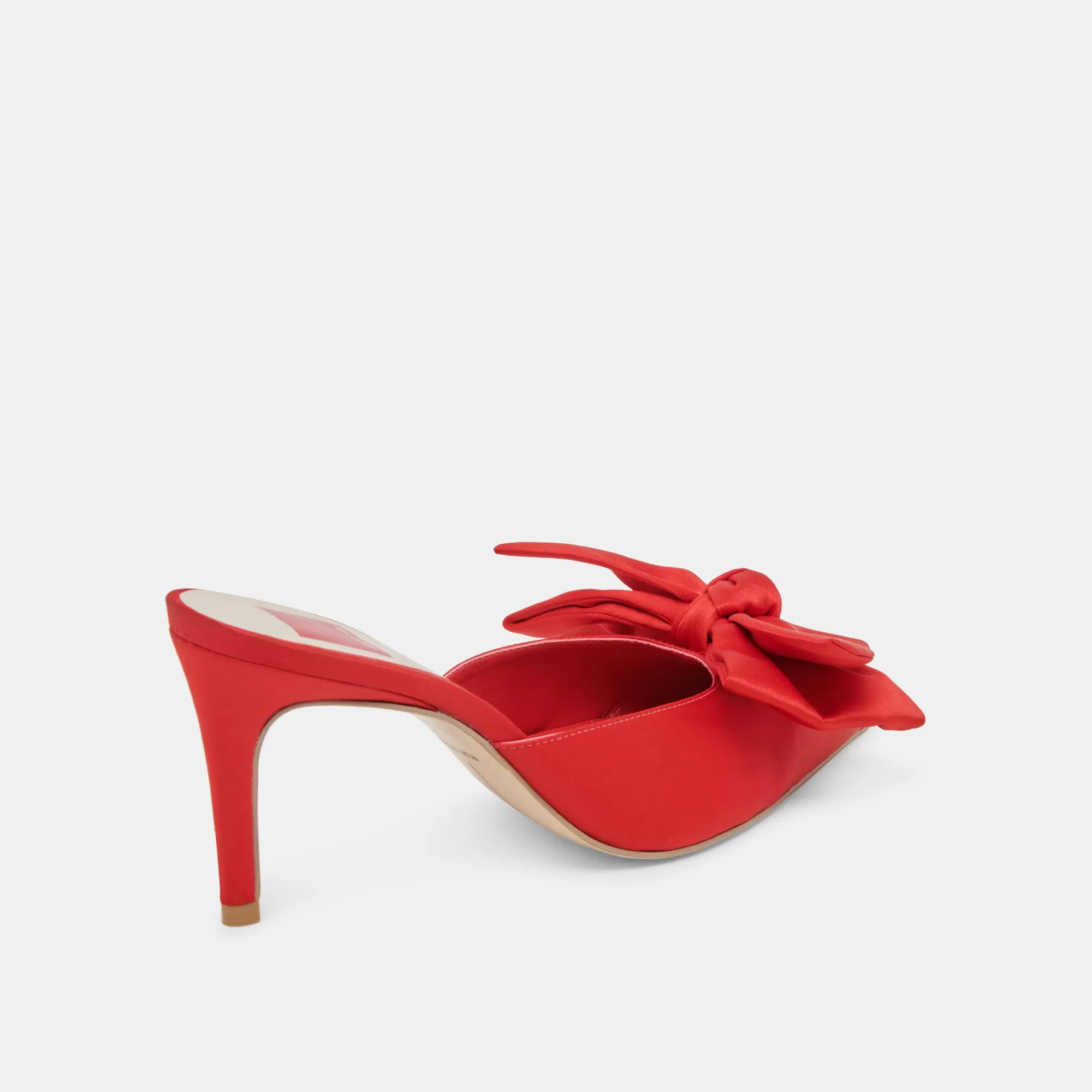 KAYLI HEELS RED SATIN