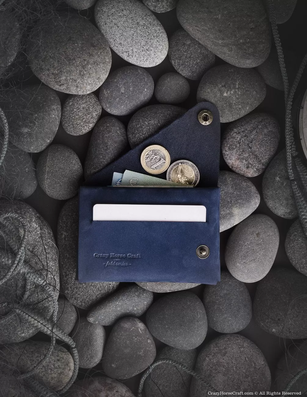 Minimalistic leather wallet/card holder | OceanBlue