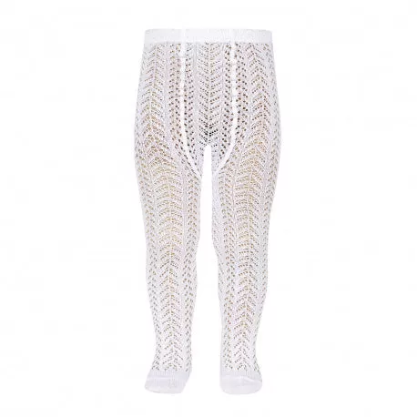 Openwork pearl tights WHITE - 200