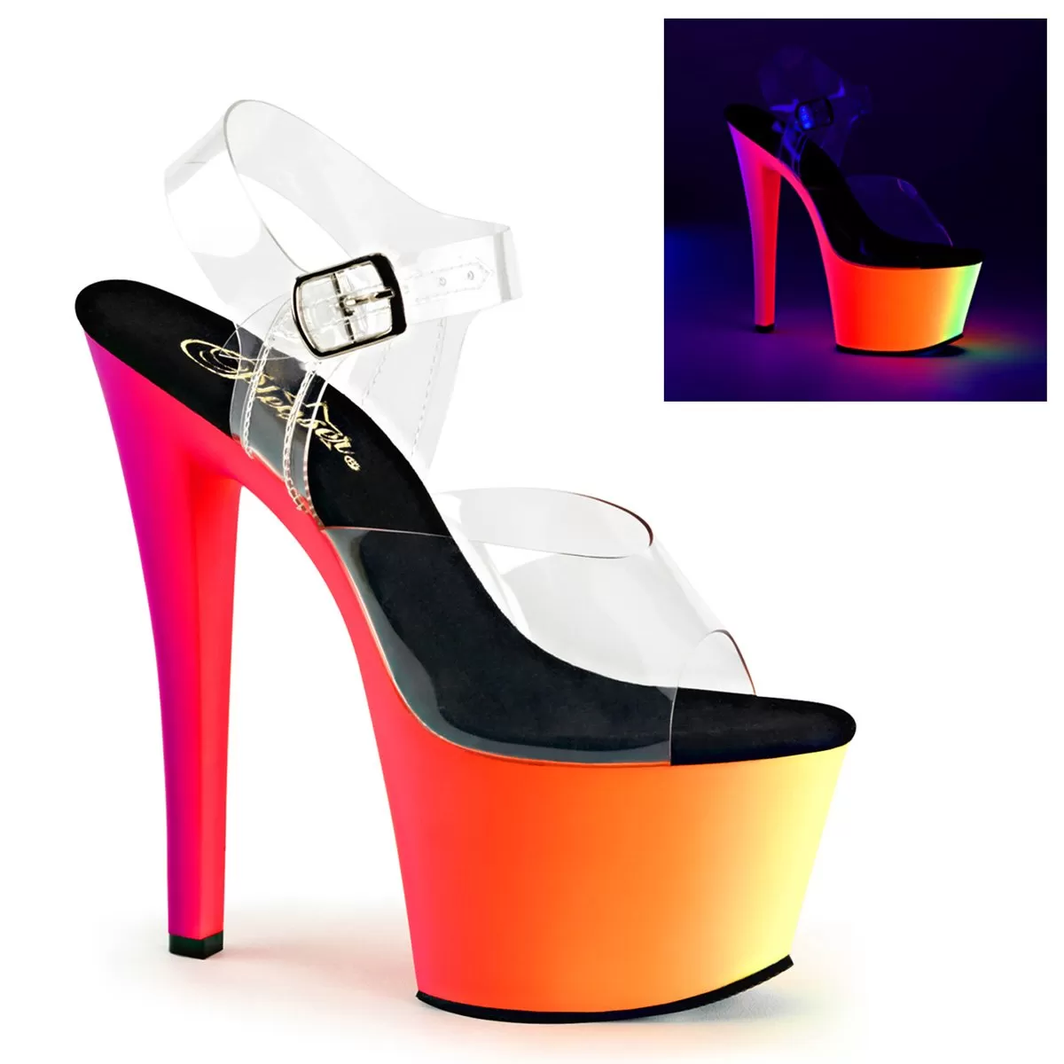 Pleaser Rainbow-308UV Sandals