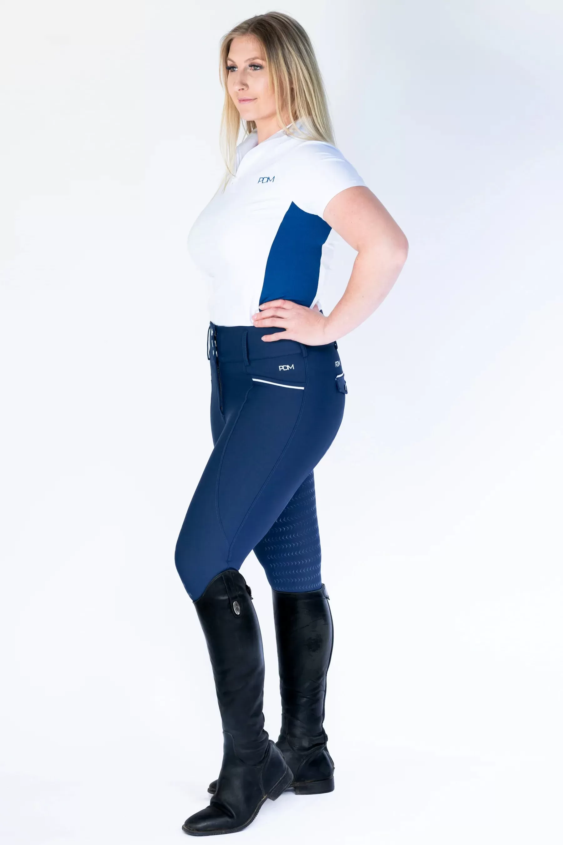 Podium Equestrian Pro Tech Hybrid Breeches- Navy