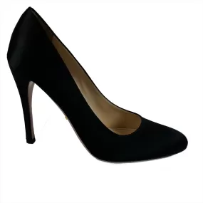 Prada 505 Black Silk 110 Heels 38.5