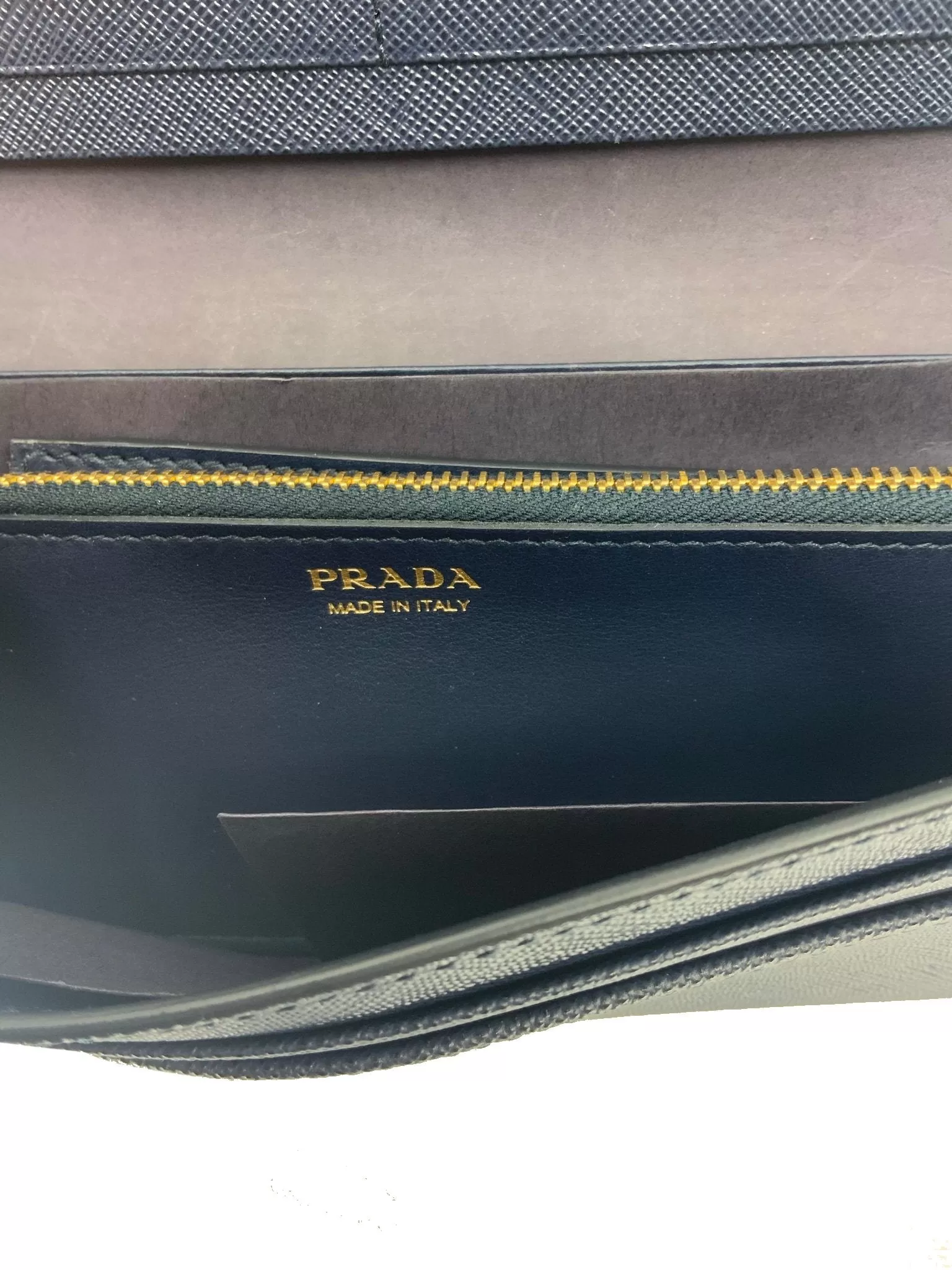 Prada Saffiano Leather Zig Zag Continental Wallet NWT