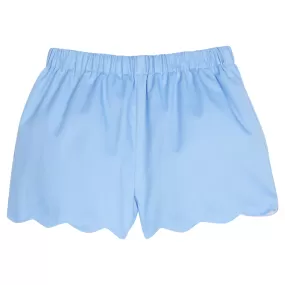 Scallop Short - Light Blue Twill