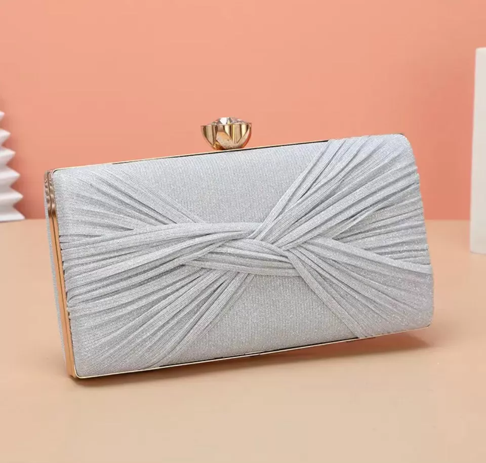 SG2305 Silver Glitz Clutch