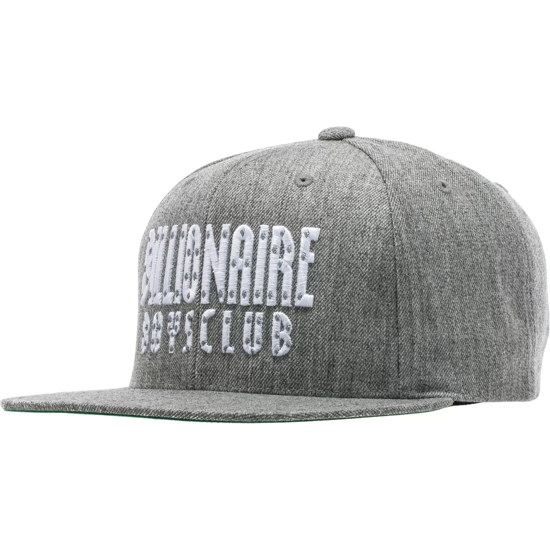 Stacked Logo Snapback Hat - Grey