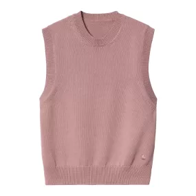 W' CHESTER VEST SWEATER GLASSY PINK