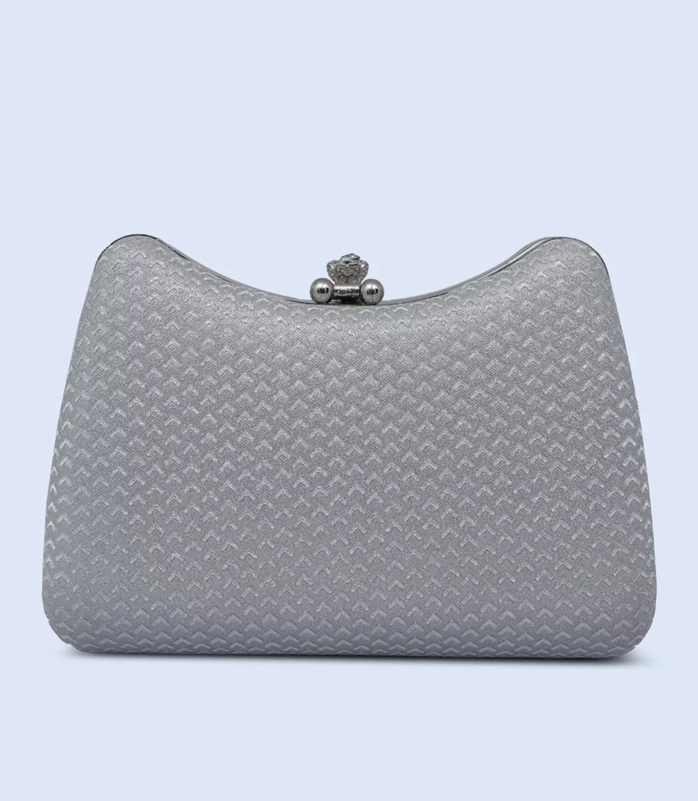 WB2803-SILVER-Women Clutch