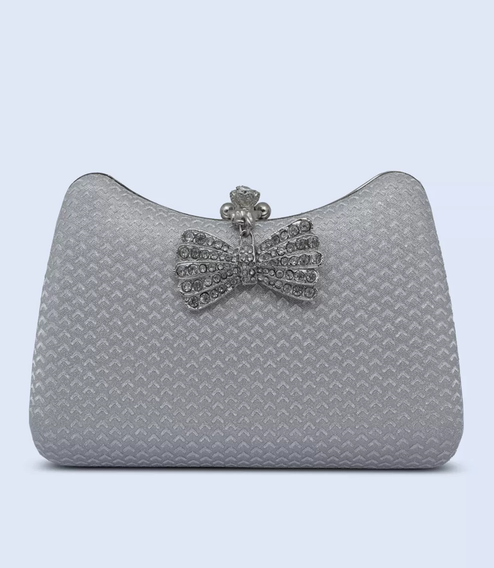 WB2803-SILVER-Women Clutch