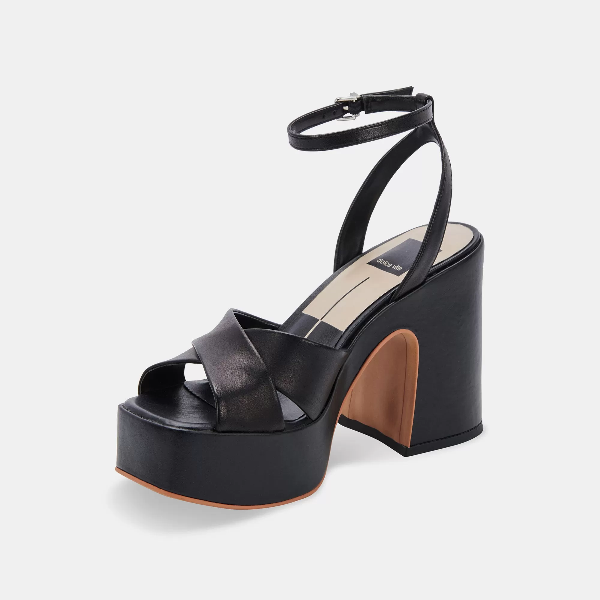 WESSI HEELS BLACK LEATHER